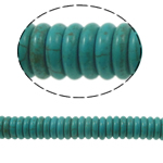 Χάντρες Turquoise, Συνθετικό Τυρκουάζ, Rondelle, πράσινος, 12x3mm, Τρύπα:Περίπου 1mm, Περίπου 119PCs/Strand, Sold Per Περίπου 15 inch Strand
