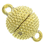 Zinc Alloy Magnetic Clasp Drum gold color plated single-strand nickel lead & cadmium free Approx 1.8mm Sold By Bag