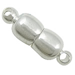 Brass Magnetic Clasp Calabash silver color plated single-strand nickel lead & cadmium free Approx 1.8mm Sold By Bag