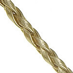 Cuerdas de Cuero, Cuero de PU, dorado, 3mm, longitud 100 Yardpatio, Vendido por Grupo