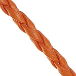 Cuerdas de Cuero, Cuero de PU, naranja, 3mm, longitud 100 Yardpatio, Vendido por Grupo