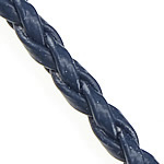 Cuerdas de Cuero, Cuero de PU, azul oscuro, 3mm, longitud 100 Yardpatio, Vendido por Grupo