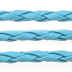 Corda de couro, Couro do plutônio, azul, 3mm, comprimento 100 quintalquintal, vendido por Lot