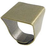 Anillo de dedo de latón, metal, chapado en color bronce antiguo, ajustable, libre de níquel, plomo & cadmio, 18.50x20mm, agujero:aproximado 16x18mm, tamaño:6, 100PCs/Bolsa, Vendido por Bolsa