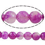 Naturlig Rose Agate perler, Runde, facetteret, 8mm, Hole:Ca. 1mm, Længde Ca. 15 inch, 5Strands/Lot, Solgt af Lot