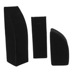 Corduroy Ketting display, Katoenfluweel, zwart, 245x75x66mm, 198x75x66mm, 148x75x66mm, 3sets/Bag, Verkocht door Bag