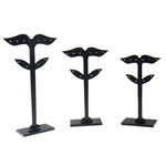 Organic Glass Earring Display Tree black   Sold By Lot