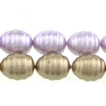 South Sea Shell perler, Oval, blandede farver, 16x13mm, Hole:Ca. 0.8mm, Længde Ca. 16 inch, 2Strands/Bag, 25pc'er/Strand, Solgt af Bag