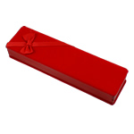 Boîtes à collier en velours, velours de coton, rectangle, rouge, 60x203x35mm, Vendu par PC