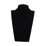 Corduroy Ketting display, Katoenfluweel, Buste, zwart, 215x145x37mm, 5pC's/Lot, Verkocht door Lot