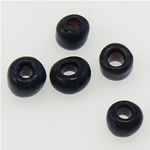 Παγωμένο γυαλί Χάντρες Seed, Χάντρες από γυαλί Seed, Rondelle, παγωμένος, μαύρος, 2x1.90mm, Τρύπα:Περίπου 1mm, Sold Με τσάντα