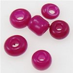 Lustered Glas frø perler, Glas Seed Beads, Rondelle, fuchsia pink, 2x1.90mm, Hole:Ca. 1mm, Solgt af Bag