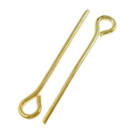 Iron Eyepins gold color plated nickel lead & cadmium free Approx 2mm Approx Sold By Bag