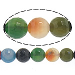 Natürliche Regenbogen Achat Perlen, rund, facettierte, 6mm, Bohrung:ca. 0.8-1mm, Länge:ca. 14.5 ZollInch, 10SträngeStrang/Menge, ca. 60PCs/Strang, verkauft von Menge