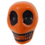 Antique Acrylic Beads Skull opaque Imitation Antique orange Approx 2.8mm Sold By Bag