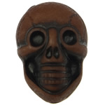 Antique Acrylic Beads Skull opaque Imitation Antique brown Approx 2.5mm Sold By Bag