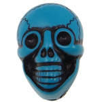 Antique Acrylic Beads Skull opaque Imitation Antique blue Approx 2.5mm Sold By Bag