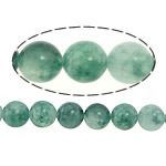 Perles en marbre naturel, marbre teint, Rond, vert, 8mm, Trou:Environ 1mm, Longueur Environ 16 pouce, 5Strandstoron/lot, Vendu par lot