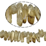 Perles de Quartz de placage naturel, pepite, Placage coloré, 13-24mm, Trou:Environ 1.2-1.5mm, Longueur 15.5 pouce, 20Strandstoron/lot, Vendu par lot