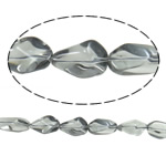 Grânulos de cristal, Pepitas, transparente acizentado, 18-25mm, Buraco:Aprox 1.2-1.5mm, comprimento 15.5 inchaltura, 20vertentespraia/Lot, vendido por Lot