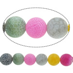 Naturlig effloresce Agate perler, Runde, forskellig størrelse for valg, blandede farver, Hole:Ca. 1-1.2mm, Solgt Per Ca. 15 inch Strand