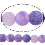 Natural Effloresce Agate Beads Round purple 6mm Approx 1mm Length Approx 15 Inch Sold By Lot
