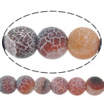 Natürliche Effloresce Achat Perlen, Auswitterung Achat, rund, rot, 14mm, Bohrung:ca. 1.5mm, Länge ca. 15 ZollInch, 5SträngeStrang/Menge, verkauft von Menge