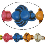 Perline in turchese, turchese sintetico, Ape, colori misti, 34.50x31x8mm, Foro:Appross. 1.5mm, 13PC/filo, Venduto per Appross. 15 pollice filo