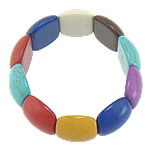 Fashion Turquoise Bracelets Natural Turquoise multi-colored Length Approx 8 Inch Sold By Lot