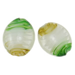 Ručno lampwork perle, Oval, ručno izrađen, 22x18x9mm, Rupa:Približno 2mm, 100računala/Torba, Prodano By Torba