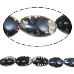 Plattierte Lampwork Perlen, oval, 25x17x10mm, Bohrung:ca. 2mm, 100PCs/Tasche, verkauft von Tasche