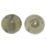 Perline di vetro Murano foglia argento, vetro lavorato, Cerchio, lamina di argento, ciano chiaro, 8mm, Foro:Appross. 1.2mm, 100PC/borsa, Venduto da borsa