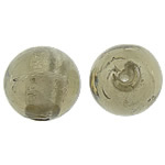 Abalorios de Cristal de Murano con Plata, Esférico, lámina de plata, 15-16mm, agujero:aproximado 1.5mm, 100PCs/Bolsa, Vendido por Bolsa