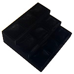 Velveteen narukvice Display, s Drvo, Ljestve, crn, 25x27cm, 9.5cm, 3računala/Lot, Prodano By Lot