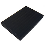 Velveteen náušnice Zobrazení, s Dřevo, Obdélník, černý, 18x28cm, 3cm, 5PC/Bag, Prodáno By Bag