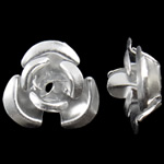 Alluminio a forma di fiore, argento, 8x8.50x5mm, Foro:Appross. 1.1mm, 950PC/borsa, Venduto da borsa