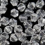 CRYSTALLIZED™ Crystal Pärlor, Bicone, Kristall, 5mm, Hål:Ca 0.8mm, 50PC/Bag, Säljs av Bag