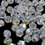 CRYSTALLIZED™ Crystal coirníní, Bicone, Crystal, 4mm, Poll:Thart 0.5mm, 50ríomhairí pearsanta/Mála, Díolta De réir Mála
