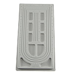 Bead Design Board, Plastic, Rectangle, with velveteen covered, grey, 490x265x16mm, 20PCs/Lot, Sold By Lot