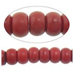 Perline in turchese, turchese sintetico, Rondella, rosso scuro, 4x6mm, Foro:Appross. 1mm, Lunghezza Appross. 16 pollice, 20Strandstrefolo/lotto, Venduto da lotto