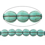 Turquoise Kralen, Synthetische Turquoise, turkoois blauw, 10mm, Gat:Ca 1.5mm, Lengte Ca 15.5 inch, 20strengen/Lot, Verkocht door Lot