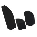 Corduroy Ketting display, Katoenfluweel, met Hout, zwart, 24x7x7cm, 19x7x7cm, 15x7x7cm, 3sets/Bag, Verkocht door Bag