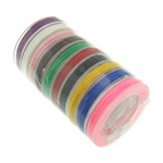 Nylontråd, med plast slid, blandade färger, 0.80mm, 10PC/Lot, Säljs av Lot
