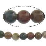 Prirodni indijski ahat perle, Indijski Agate, Krug, laterit, 4mm, Rupa:Približno 0.8-1mm, Dužina Približno 16 inčni, 10pramenovi/Lot, Prodano By Lot