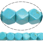 Turquoise Beads Square skyblue Approx 1.2mm Length Approx 16 Inch Approx Sold By KG