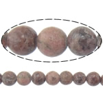 Rhodonite Beads, Runde, naturlig, 6mm, Hole:Ca. 2mm, Længde Ca. 15 inch, 10Strands/Lot, Ca. 60pc'er/Strand, Solgt af Lot