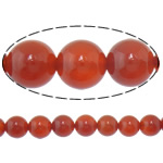 Luonnollinen punainen akaatti helmiä, Pyöreä, 4mm, Reikä:N. 1.5mm, Pituus N. 15.5 tuuma, 10säikeet/erä, N. 98PC/Strand, Myymät erä