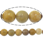 Yolk Stone Beads, Runde, 4mm, Hole:Ca. 2mm, Længde 15 inch, 10Strands/Lot, Ca. 90pc'er/Strand, Solgt af Lot