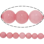 Grânulos de mármore naturais, Roda, rosa, 8mm, Buraco:Aprox 1mm, comprimento Aprox 15.3 inchaltura, 10vertentespraia/Lot, Aprox 48PCs/Strand, vendido por Lot