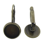 Brass Lever Back Earring Blank antique bronze color plated nickel lead & cadmium free Inner Approx 12mm Sold By Bag